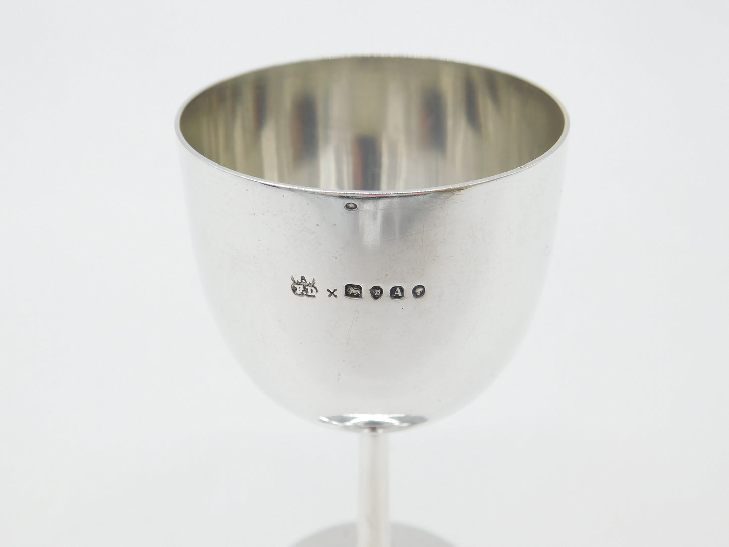 Victorian Sterling Silver Minimal Wine Chalice Goblet Antique 1876 London