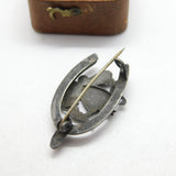 Edwardian Sterling Silver Wishbone 'Advance Australia' Sweetheart Brooch c1910