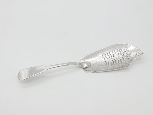 Georgian Scottish Sterling Silver Thistle Fish Slice Antique 1817 Edinburgh