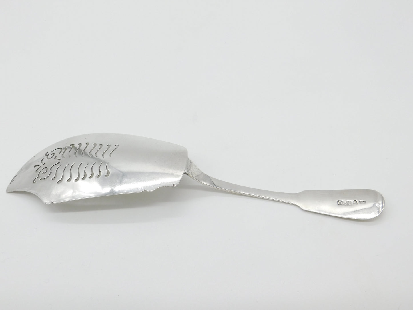 Georgian Scottish Sterling Silver Thistle Fish Slice Antique 1817 Edinburgh