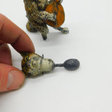 Cold Painted Bronze Vienna Cat Playing Banjo Bobbing Head Figure AF Victorian