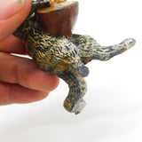 Cold Painted Bronze Vienna Cat Playing Banjo Bobbing Head Figure AF Victorian