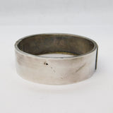Victorian Sterling Silver Aesthetic Movement Floral Cuff Bangle Antique c1880s