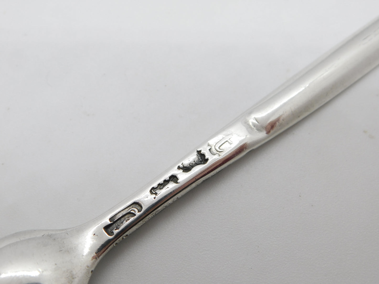 George II Sterling Silver Bone Marrow Scoop Spoon Antique 1754 London