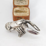 Victorian Cast Sterling Silver Lobster Teapot or Dish Finial Antique c1890
