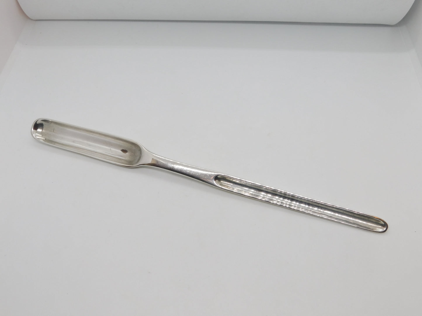 George III Sterling Silver Bone Marrow Scoop Spoon Antique 1786 London