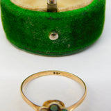 Victorian 9ct Gold, Opal & Seed Pearl Floral Dress Ring Antique c1890