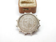 Boer War South African Sterling Silver Novelty Pipe 2 Shillings Brooch 1896