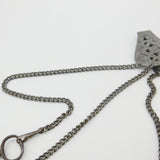 Early Victorian Carved Steel Chatelaine with Keys, Clips etc Antique c1860