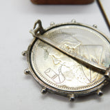 Boer War South African Sterling Silver Novelty Pipe 2 Shillings Brooch 1896