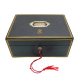 Victorian Sterling Silver Mounted Gentleman's Travelling Writing Box Antique