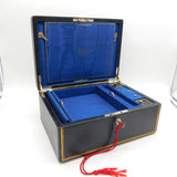 Victorian Sterling Silver Mounted Gentleman's Travelling Writing Box Antique
