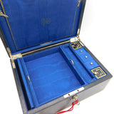 Victorian Sterling Silver Mounted Gentleman's Travelling Writing Box Antique