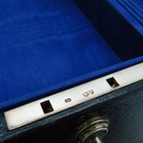 Victorian Sterling Silver Mounted Gentleman's Travelling Writing Box Antique
