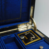 Victorian Sterling Silver Mounted Gentleman's Travelling Writing Box Antique