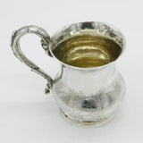Indian Colonial Victorian Sterling Silver Christening Mug Antique Calcutta Lattey Brothers