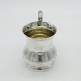 Indian Colonial Victorian Sterling Silver Christening Mug Antique Calcutta Lattey Brothers