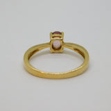 9ct Yellow Gold Light Amethyst Solitaire Dress Ring Vintage c1990 Birmingham