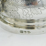 Indian Colonial Victorian Sterling Silver Christening Mug Antique Calcutta Lattey Brothers