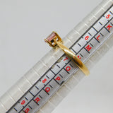 9ct Yellow Gold Light Amethyst Solitaire Dress Ring Vintage c1990 Birmingham