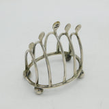 Edwardian Sterling Silver Novelty Wishbone Toast Rack Antique 1909 Birmingham
