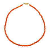 George III 18ct Gold Clasp Carved Red Coral Collar Necklace Antique c1820s