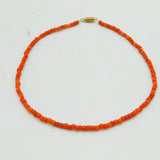 George III 18ct Gold Clasp Carved Red Coral Collar Necklace Antique c1820s
