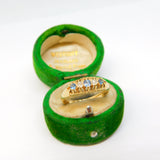 Edwardian 18ct Gold, Sapphire & Diamond Boat Ring Antique 1903 Chester