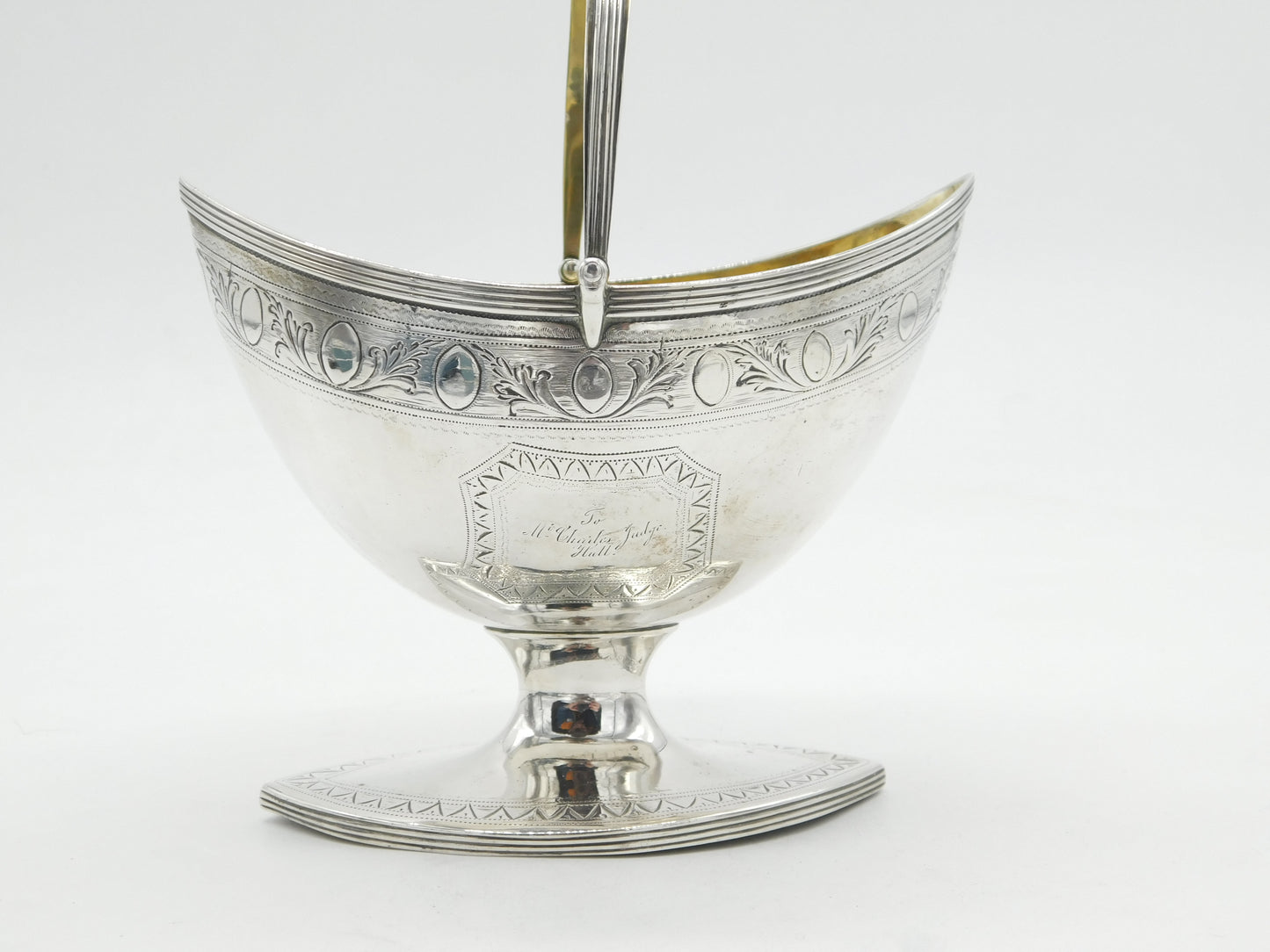 George III Sterling Silver Swing Handle Sugar Bowl Antique 1791 London