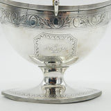 George III Sterling Silver Swing Handle Sugar Bowl Antique 1791 London