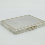 Asprey & Co Sterling Silver & 9ct Gold Cigarette Case Antique 1937 London