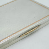 Asprey & Co Sterling Silver & 9ct Gold Cigarette Case Antique 1937 London