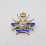 WW1-era Sterling Silver Enamel Sherwood Foresters Sweetheart Brooch Antique c1915