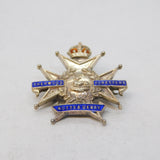 WW1-era Sterling Silver Enamel Sherwood Foresters Sweetheart Brooch Antique c1915