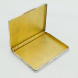 Asprey & Co Sterling Silver & 9ct Gold Cigarette Case Antique 1937 London