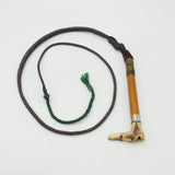 Victorian Leather Dog Form Beagling Crop Whip With Dog Whistle Antique c1890