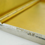 Asprey & Co Sterling Silver & 9ct Gold Cigarette Case Antique 1937 London