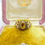 10ct Yellow Gold & Diamond Tulare Western High School Graduation Ring Vintage