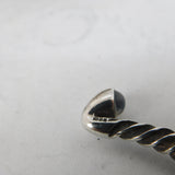 Sterling Silver Designer Roman Style Bangle Cabochon Moonstone Set Vintage