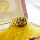 10ct Yellow Gold & Diamond Tulare Western High School Graduation Ring Vintage