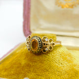 10ct Yellow Gold & Diamond Tulare Western High School Graduation Ring Vintage