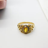 10ct Yellow Gold & Diamond Tulare Western High School Graduation Ring Vintage