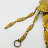 French Regency Gold Plated Rococo Sewing Chatelaine Classical Scenes Antique