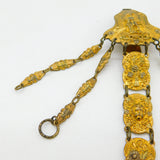 French Regency Gold Plated Rococo Sewing Chatelaine Classical Scenes Antique