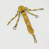 French Regency Gold Plated Rococo Sewing Chatelaine Classical Scenes Antique