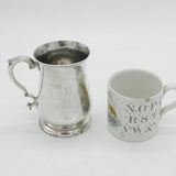 George III Sterling Silver Mug Tankard Antique 1773 London, John Delmester
