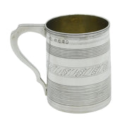 George III Sterling Silver Floral Christening Cup Antique 1800 London