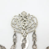 Art Nouveau Sheffield Silver Plated Sewing Chatelaine Oriental Detail Antique c1880
