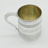 George III Sterling Silver Floral Christening Cup Antique 1800 London