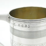 George III Sterling Silver Floral Christening Cup Antique 1800 London